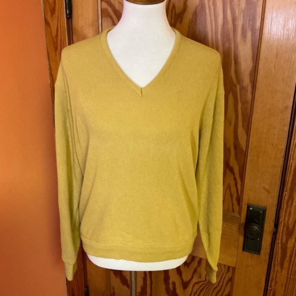 Vintage 60s gold grandpa sweater - Picture 6 of 11